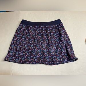 RLX Ralph Lauren Skort Cross Train Beach M Blue Floral Stretch Tennis Golf Women